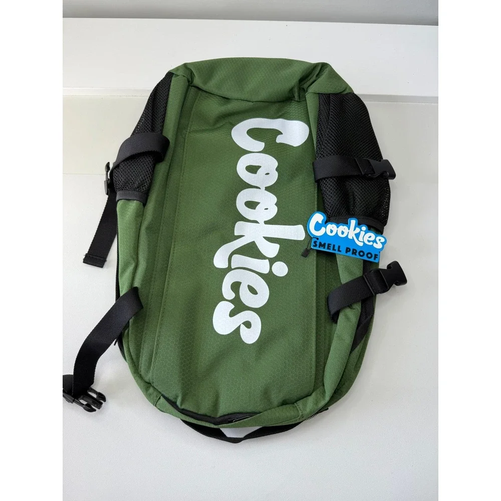 Cookies Smell‎ Proof Backpack Olive Green Honeycomb Ripstop Streetwear Bag NEW